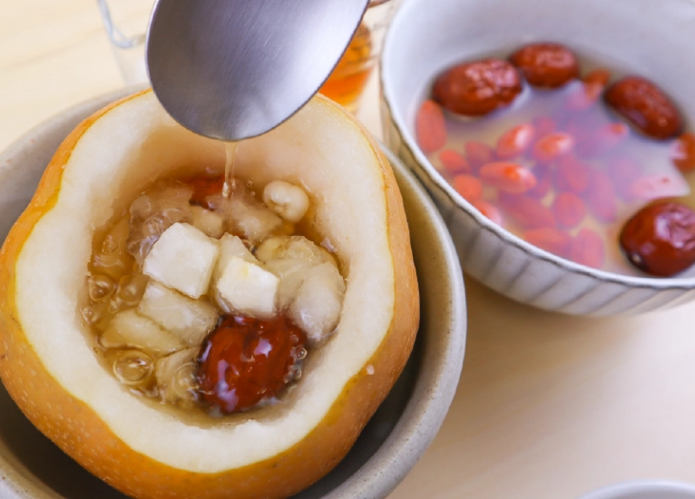 水梨蜂蜜燉湯
